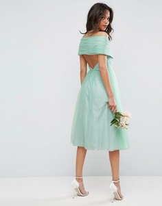 Тюлевое платье миди ASOS WEDDING - Зеленый