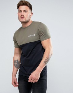 Черная футболка со вставкой Duffer - Черный