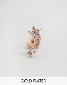 Позолоченный клаймбер с цветком из камней Orelia - Золотой