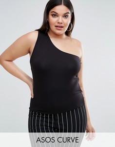 Топ с открытыми плечами ASOS CURVE - Черный