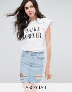 Футболка с принтом Female Forever ASOS TALL - Белый