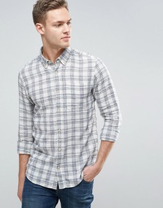 Узкая рубашка в клетку из хлопка Jack &amp; Jones Vintage - Синий