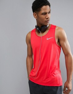 Красная майка из ткани Dri-Fit от Nike Running Miler 833589-602 - Красный