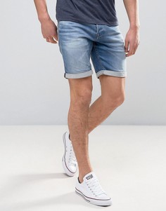 Джинсовые шорты классического кроя с отворотом Jack &amp; Jones Intelligence - Синий