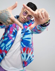 Ветровка на молнии с размытым принтом ASOS - Синий
