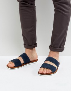 Замшевые сандалии-слипоны с двумя ремешками ALDO Delpizzo - Темно-синий
