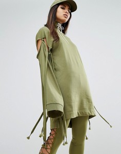 Свитшот с завязками на рукавах Puma X Fenty - Зеленый