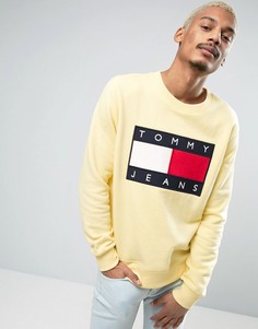 Желтый свитшот с круглым вырезом в стиле 90-х Tommy Jeans M7 - Желтый
