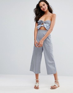 Комбинезон бандо в полоску с двумя завязками ASOS - Мульти