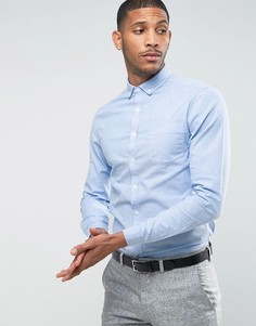 Оксфордская рубашка зауженного кроя ASOS - Синий