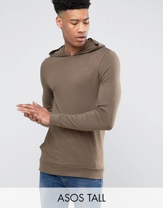 Худи коричневого цвета в обтяжку ASOS TALL - Коричневый