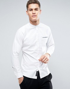 Рубашка из шамбре с воротником на пуговице и карманом Produkt - Белый