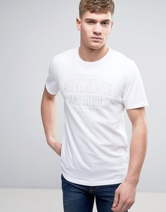 Белая футболка с логотипом Abercrombie &amp; Fitch - Белый