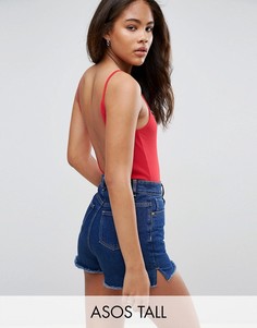 Боди на тонких бретельках с глубоким вырезом на спине ASOS TALL - Красный