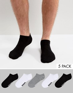 5 пар монохромных носков ASOS - Мульти