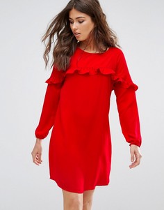 Платье мини с оборкой Only Alex - Красный