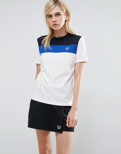 Футболка колор блок Fred Perry - Белый