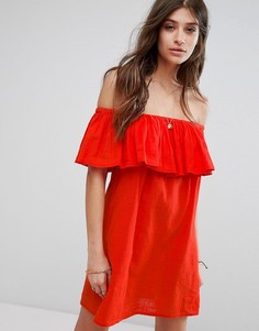 Пляжное платье с оборкой Billabong - Красный