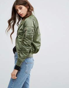 Двусторонний бомбер в стиле MA-1 Alpha Industries VF - Зеленый