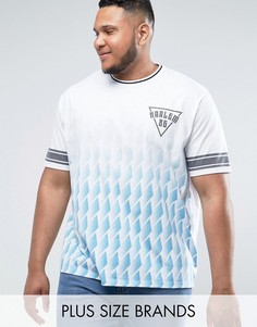 Голубая футболка с геометрическим принтом Jacamo PLUS - Синий