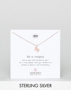 Ожерелье с покрытием из розового золота и подвеской эксклюзивно для Dogeared x ASOS - Золотой
