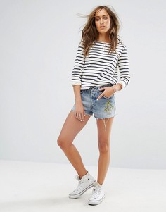 Шорты с завышенной талией и вышивкой Levis 501 - Синий Levis®