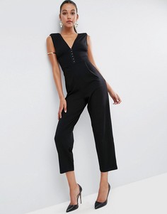 Трикотажный комбинезон ASOS - Черный