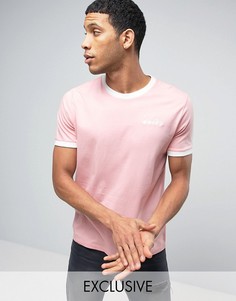 Футболка с маленьким логотипом Diadora Ringer эксклюзивно для ASOS - Розовый