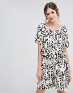 Ромпер макси с принтом Selected - Черный