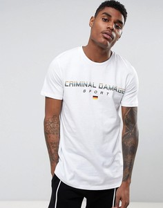 Белая футболка с логотипом Criminal Damage - Белый