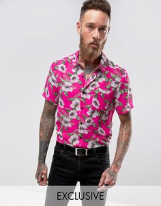 Рубашка классического кроя с цветочным принтом Reclaimed Vintage Inspired - Синий