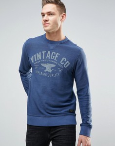 Свитшот с графическим принтом Jack &amp; Jones Vintage - Темно-синий