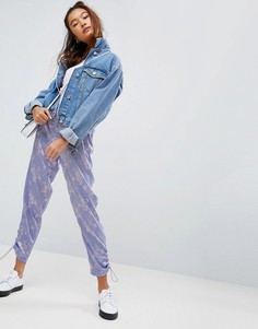 Жаккардовые джоггеры ASOS - Фиолетовый