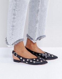 Балетки с заклепками ASOS LOOSE CANNON - Черный