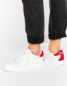 Красно-белые кроссовки Diadora B. Elite Premium - Белый