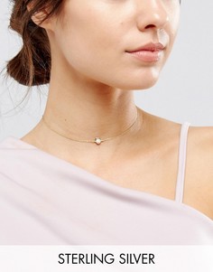 Ожерелье из позолоченного серебра с подвеской в виде овна ASOS - Медный