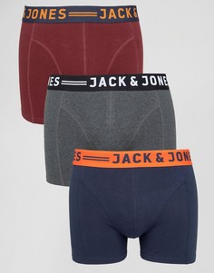 Набор из 3 боксеров-брифов с контрастным поясом Jack &amp; Jones - Мульти