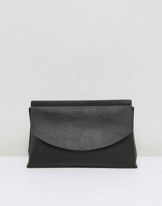 Клатч с закругленным клапаном ASOS - Черный