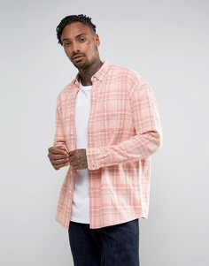 Свободная розовая рубашка в клетку ASOS - Розовый