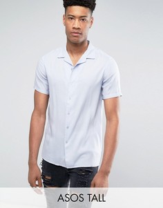 Свободная вискозная рубашка ASOS TALL - Синий