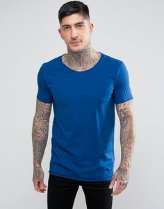 Узкая базовая футболка с круглым вырезом HUGO by Hugo Boss Depus - Синий