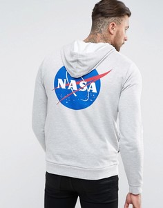 Худи с принтом Nasa ASOS - Серый