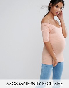 Топ с открытыми плечами ASOS Maternity - Розовый