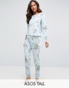 Джоггеры для дома с цветочным принтом ASOS TALL - Мульти