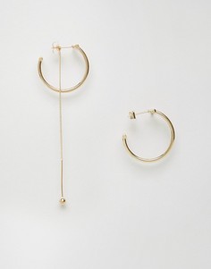Серьги-кольца ограниченной серии с планками - Золотой Asos