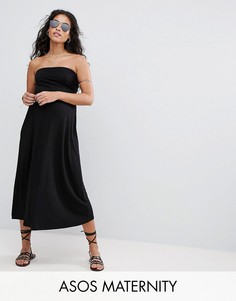 Пляжное платье-бандо миди ASOS Maternity - Черный