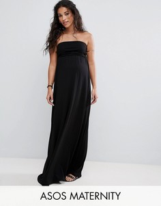 Пляжное платье-бандо макси ASOS Maternity - Черный