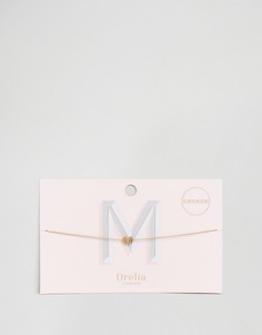 Ожерелье-чокер из цепочки с подвеской в виде буквы M Orelia - Золотой