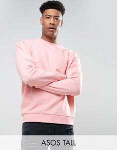 Свободный розовый свитшот ASOS TALL - Розовый