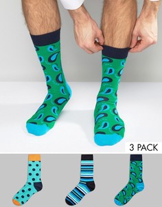 3 пары носков HS by Happy Socks - Мульти